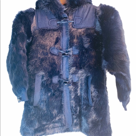 LITTLE MARC JACOBS*Navy Fur Hooded Warm Coat*$589 - Picture 3 of 8